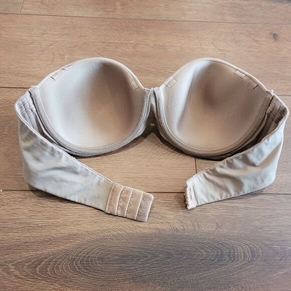 Soma Strapless Bra Size 38C Allura Multiway Underwire Lined Beige NO Straps - Picture 3 of 10